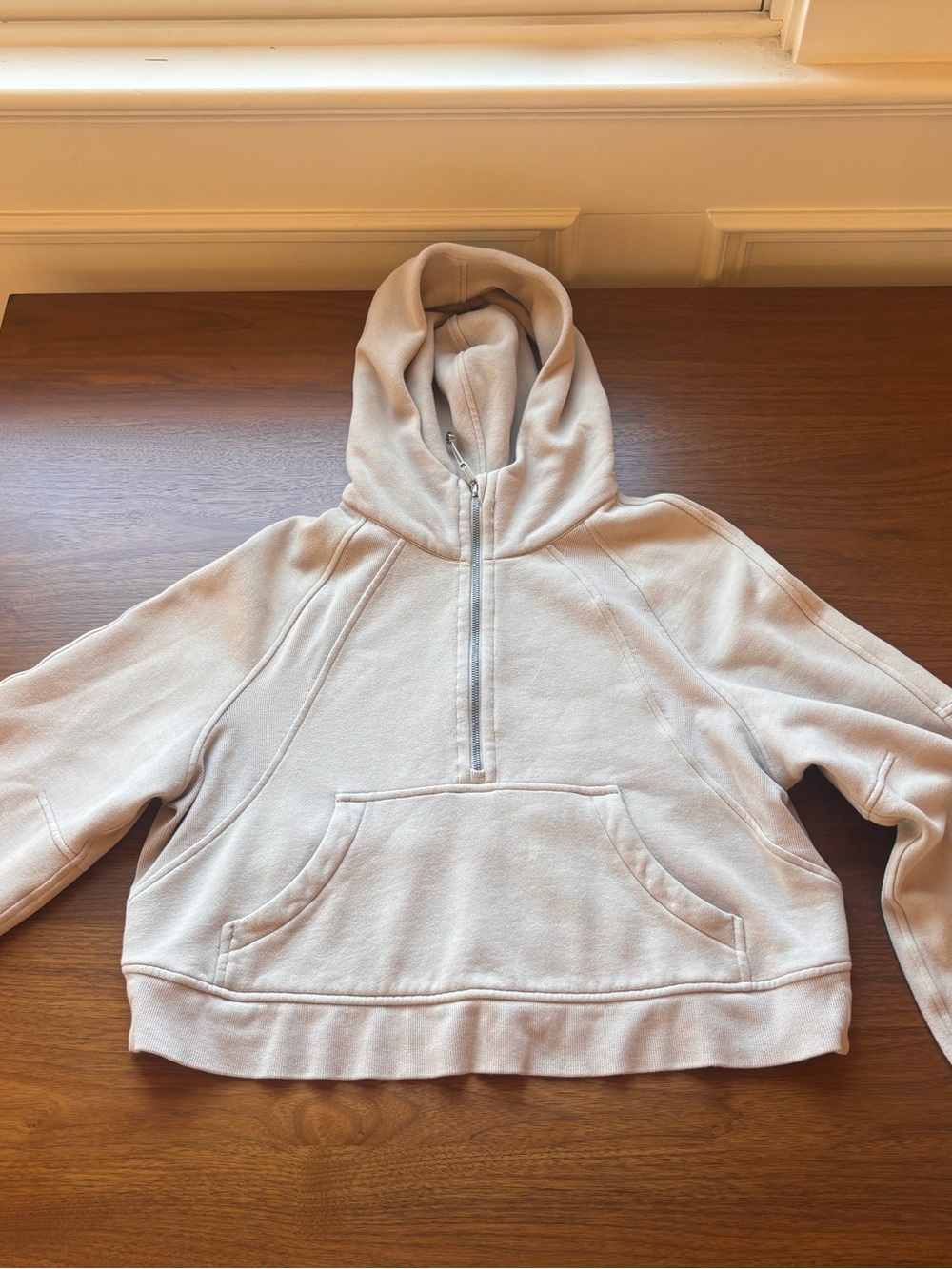 Women’s Lululemon Cozy Half-Zip Hooded Sweatshirt - Cream